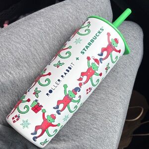 Starbucks Roller Rabbit Tumbler - Green and White